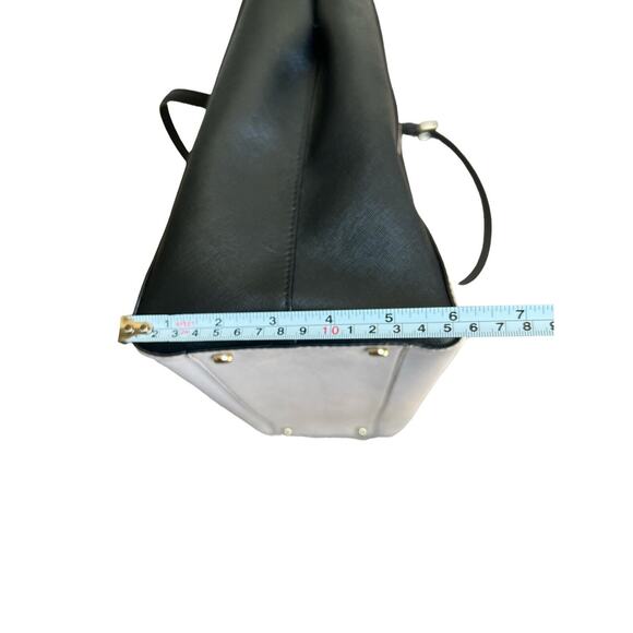 Kate Spade Leighann Laurel Way Leather Satchel Neutral Blush/Black Handbag Large - Picture 12 of 13